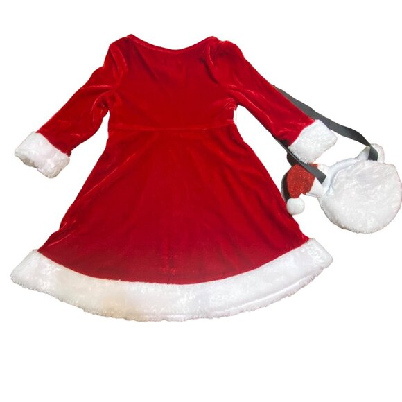 Girls Red Sequin Christmas Santa Dress & Cat Purse Pink & Violet Size 2T NWT - Picture 7 of 8